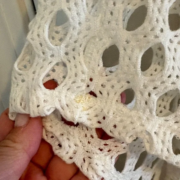 Ruby Rd. Petite White Crochet Top petite xl in excellent condition - Picture 4 of 9